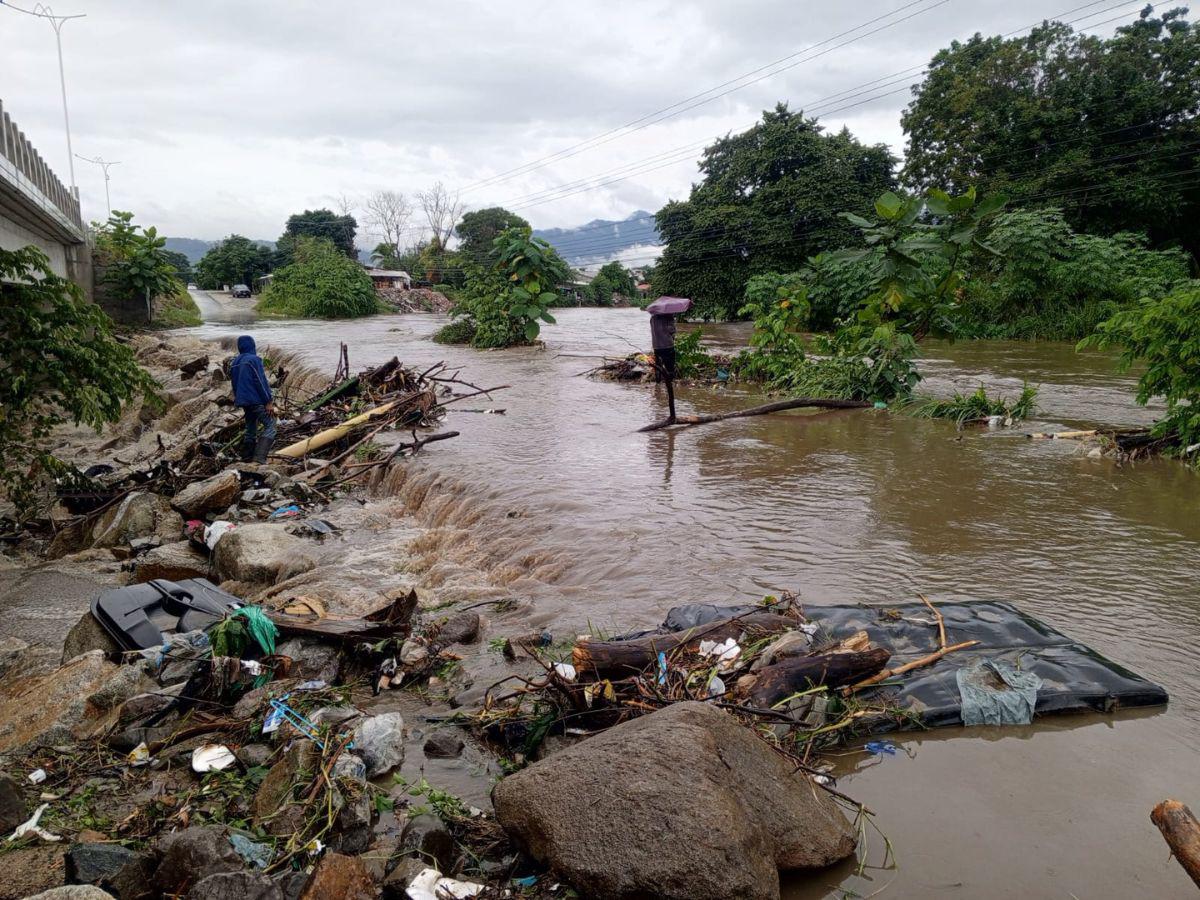 Lluvias causan daños en colonias bajas de San Pedro Sula
