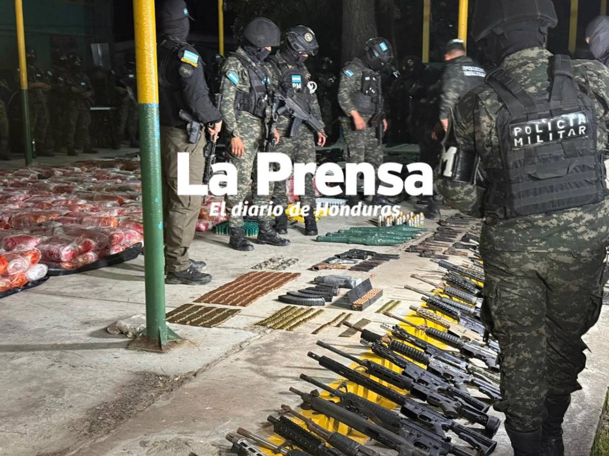 Fotos del histórico golpe a la MS: decomisan 25 millones en drogas, armas y hasta granadas