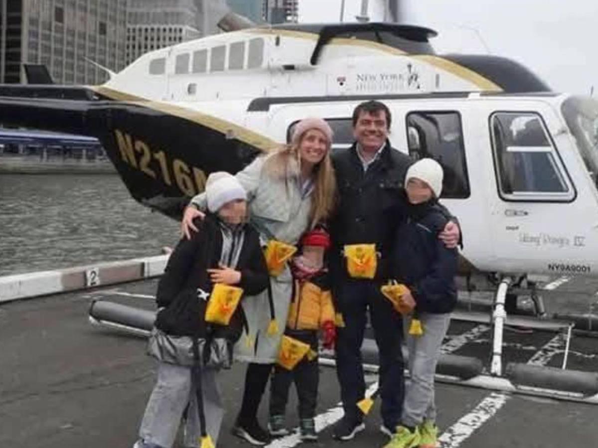 Rostros de Agustín Escobar y su familia: víctimas del accidente de helicóptero en el río Hudson
