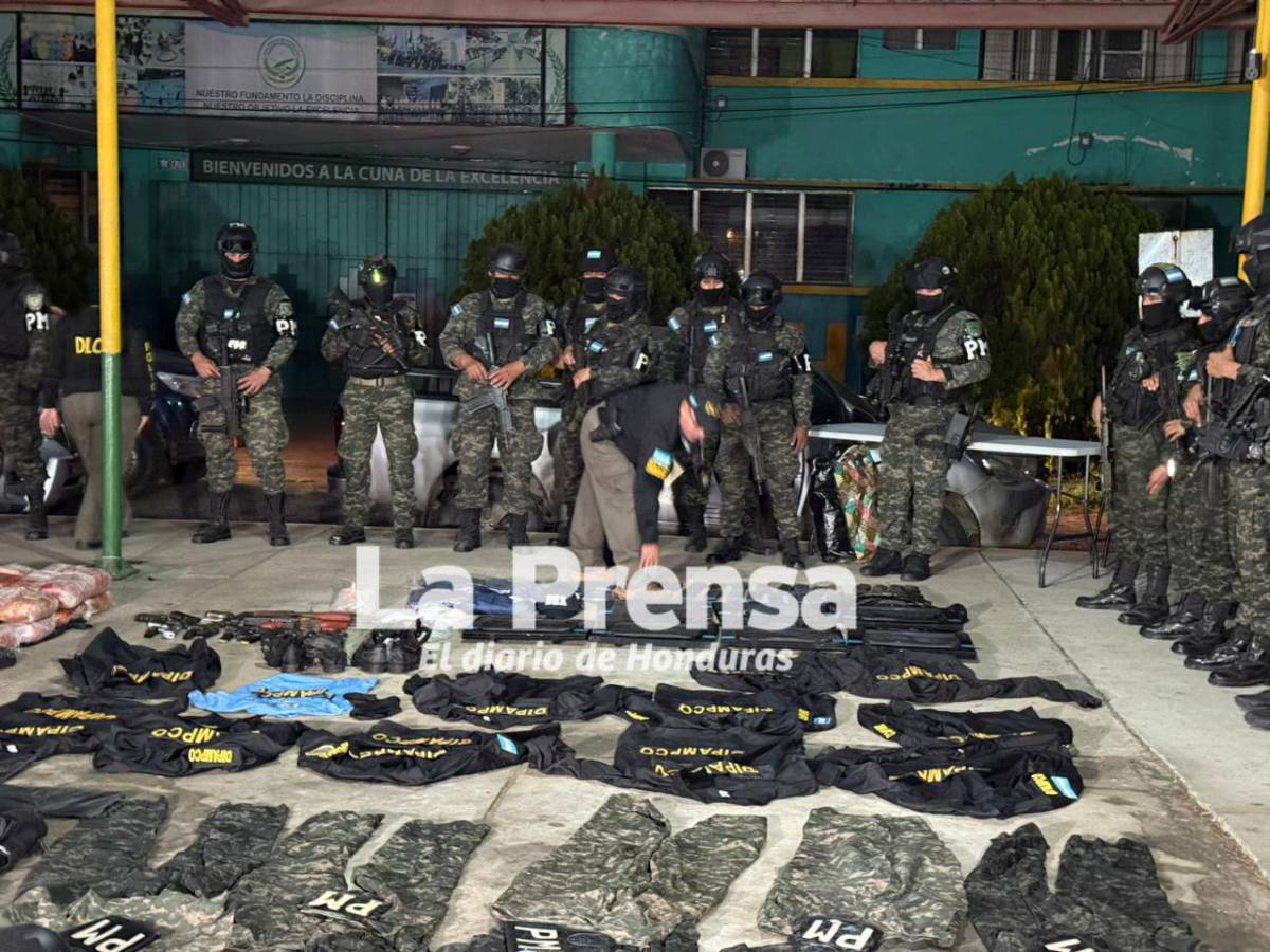 Fotos del histórico golpe a la MS: decomisan 25 millones en drogas, armas y hasta granadas