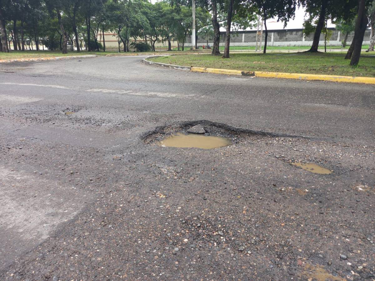 Con llantas y ramas alertan de baches en el segundo anillo de SPS