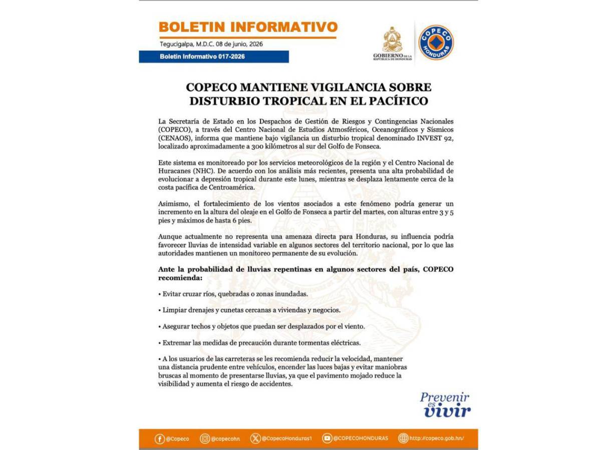 Tormenta tropical Boris: pronóstico y efectos en Honduras