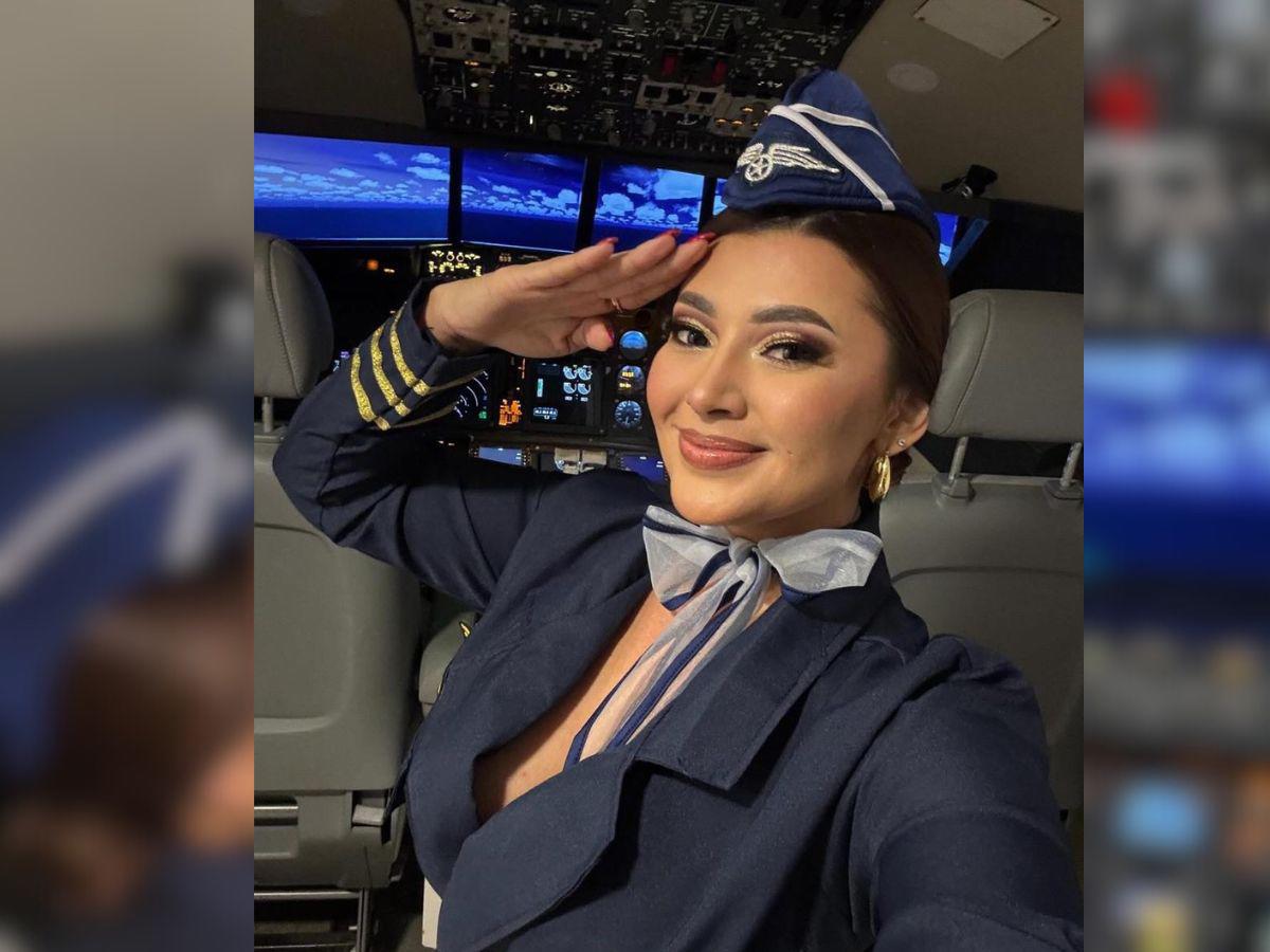 ¿Nuevo trabajo? Milagro Flores sorprende vestida de aeromoza en España