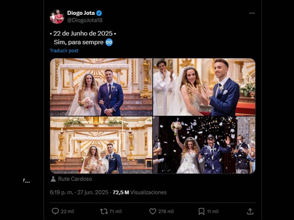 Devastador: primeras imágenes de Rute Cardoso, esposa de Diogo Jota, tras muerte del jugador