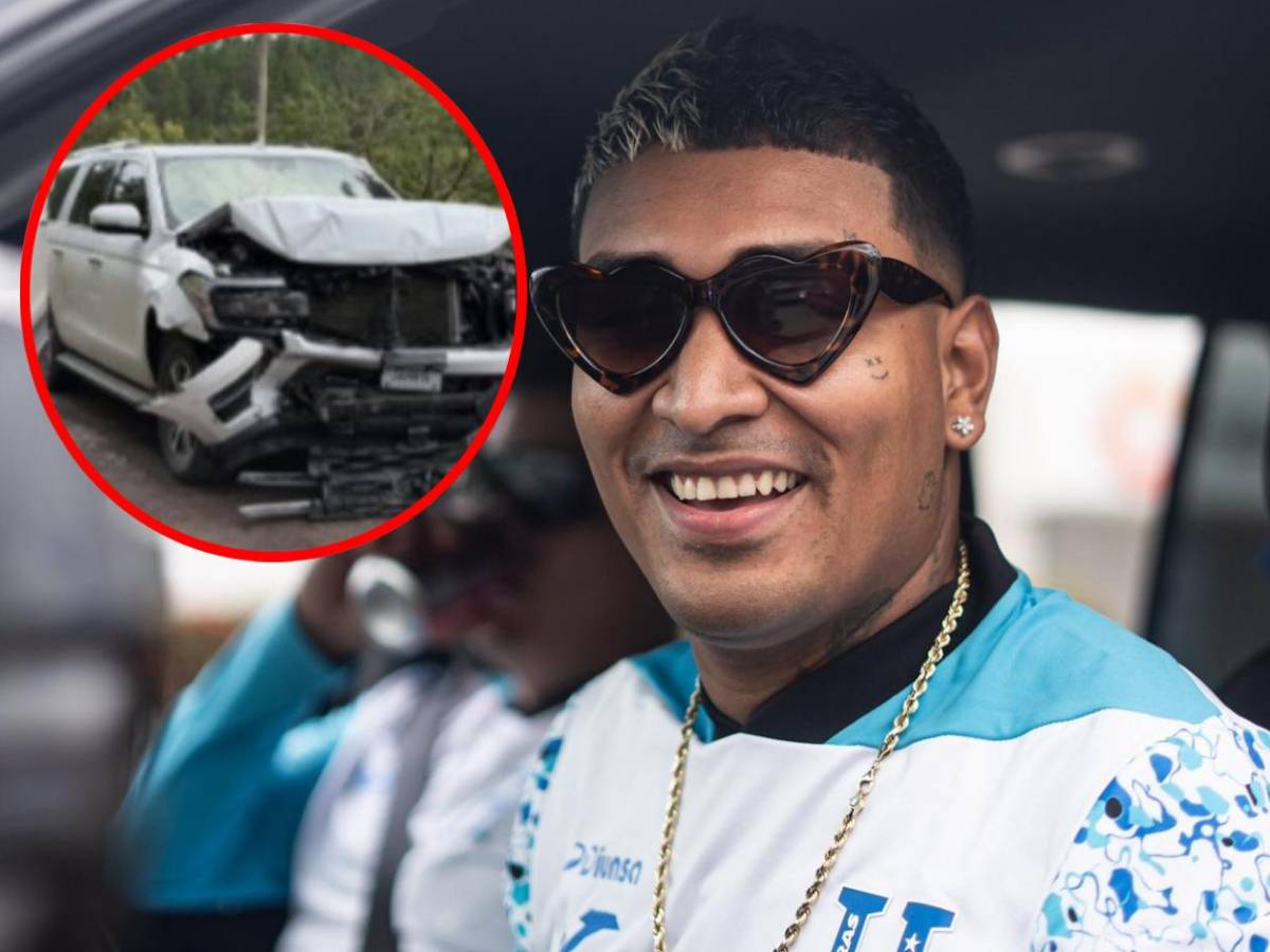 Supremo sufre accidente en carretera a Olancho: así quedó el carro de lujo