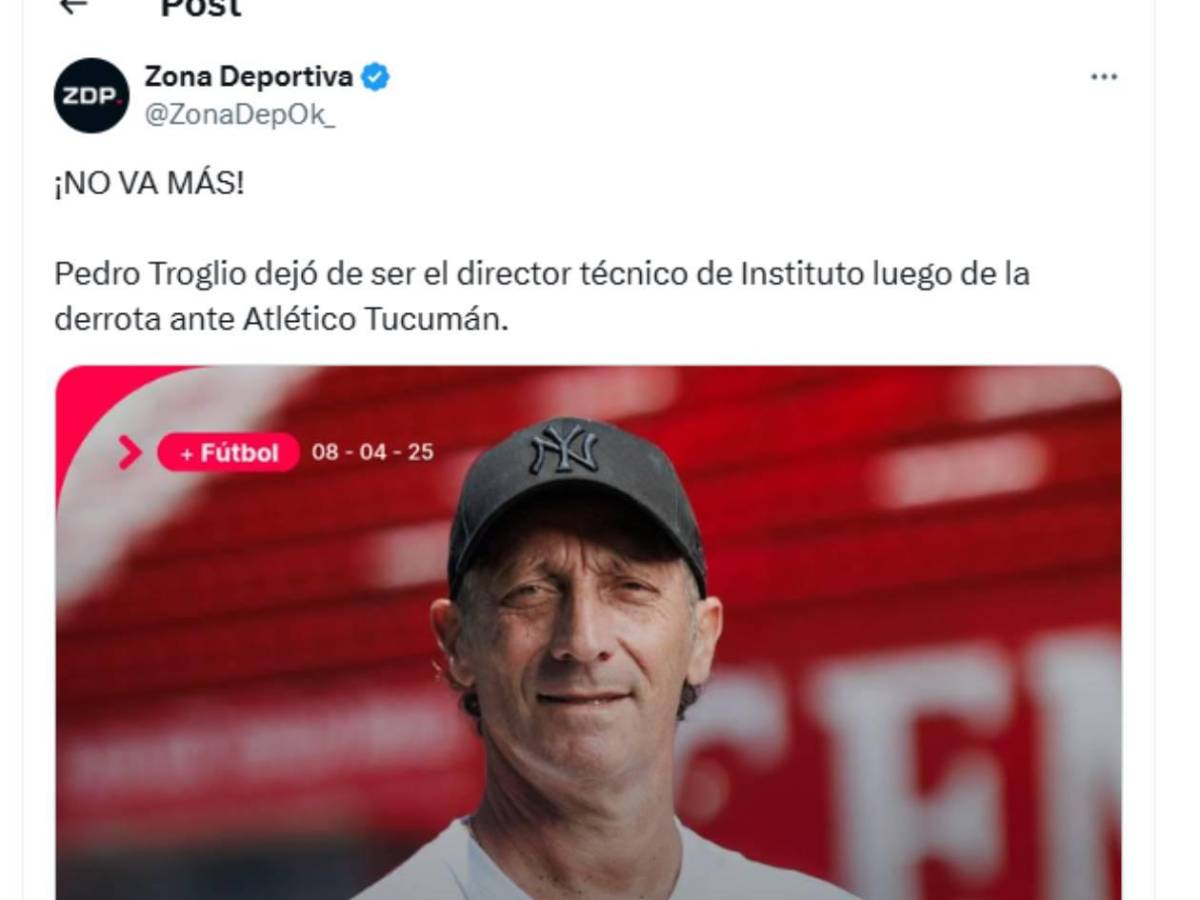 Señalan al culpable del despido de Pedro Troglio, ¿vuelve a Honduras?