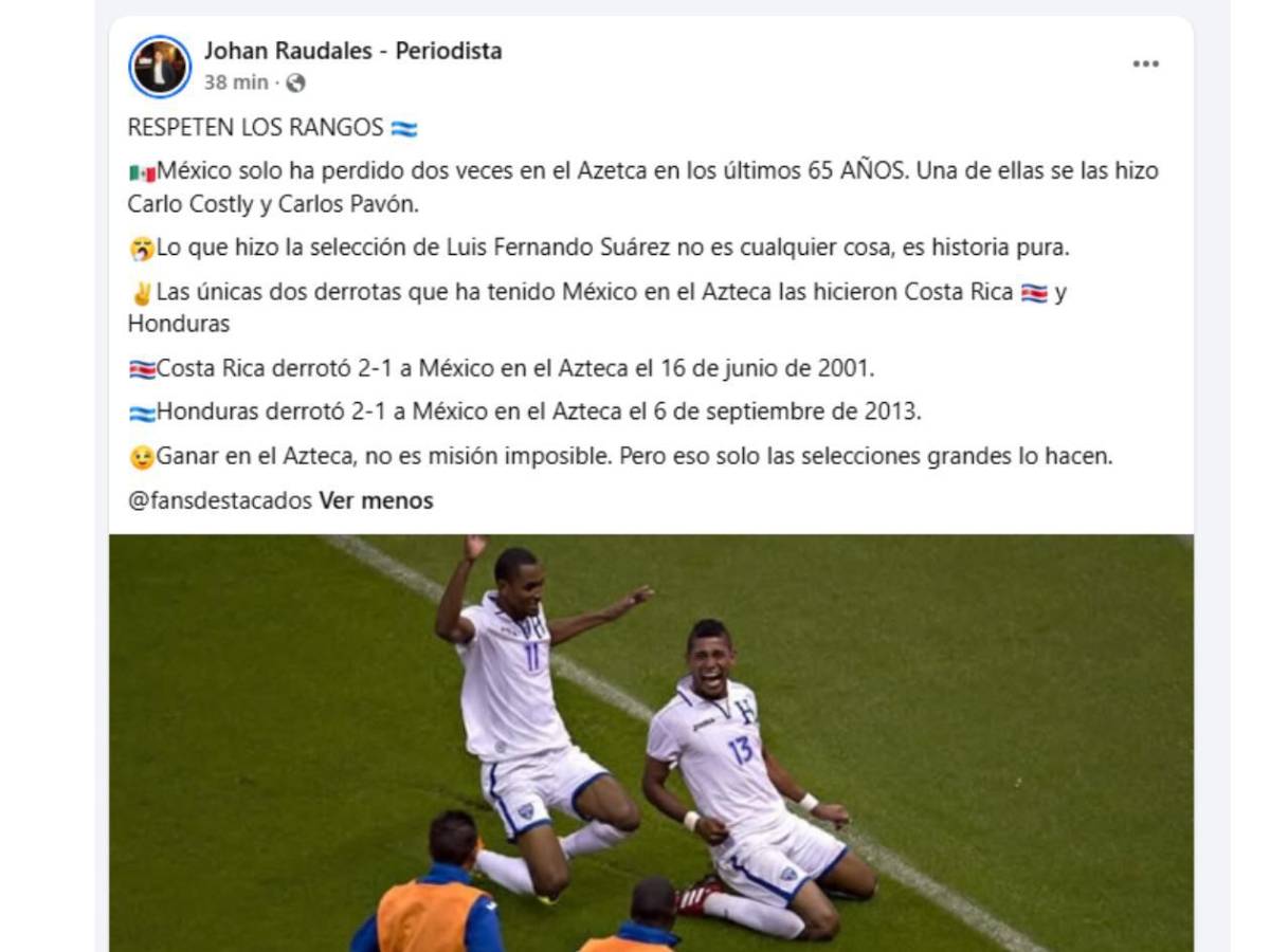 México sueña con la Copa del Mundo, queja de Faitelson y recuerdan a Honduras