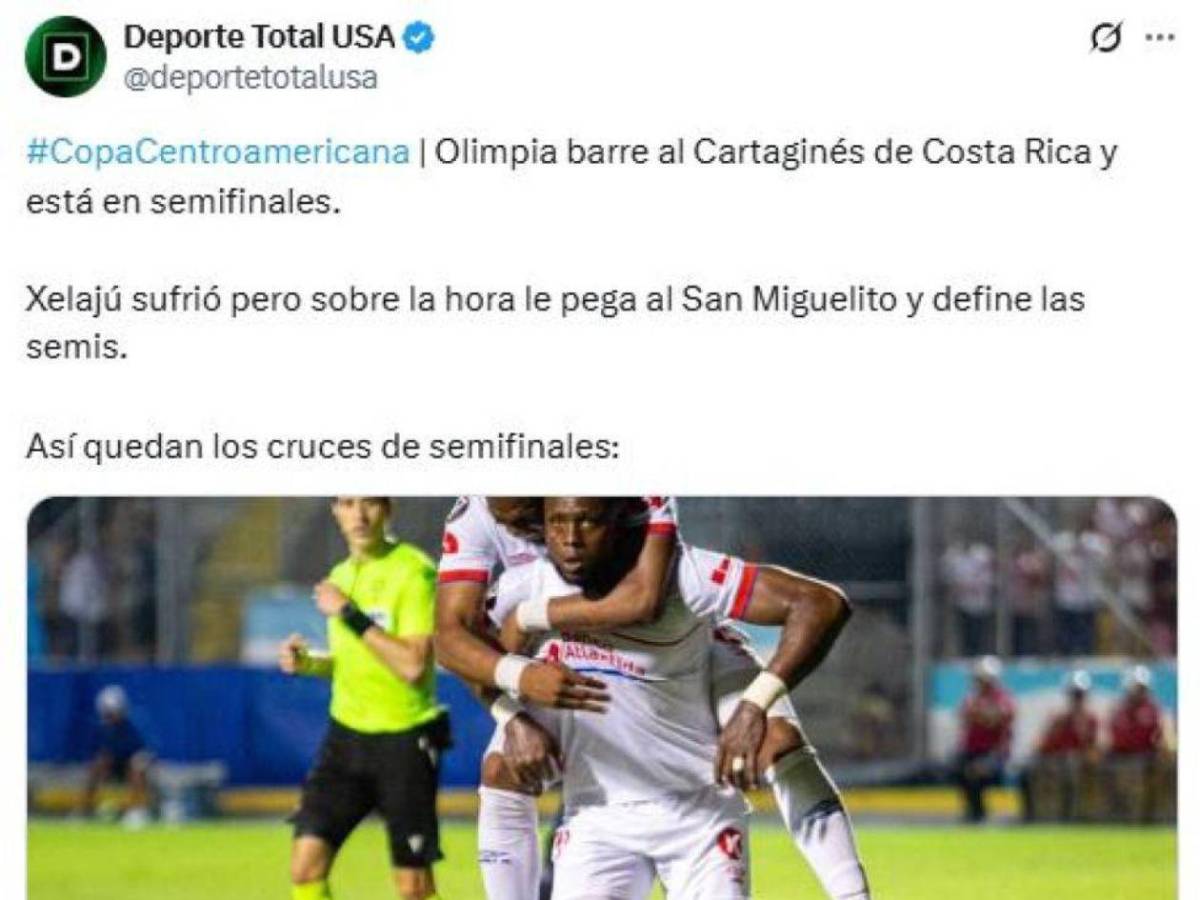 Olimpia en semifinales de la Copa Centroamericana: esto dice la prensa