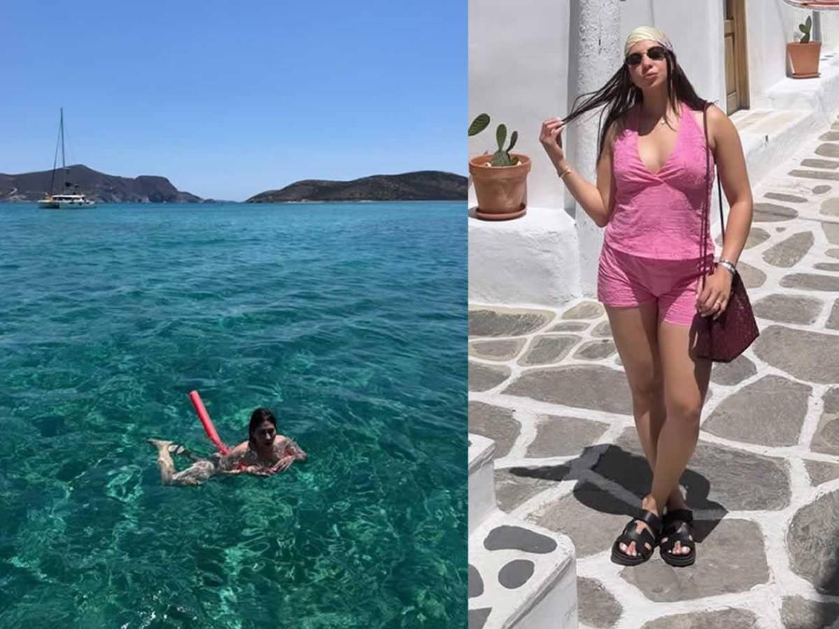 Annie Córdova sube la temperatura con sexys fotos en vacaciones con Luis Palma en Grecia