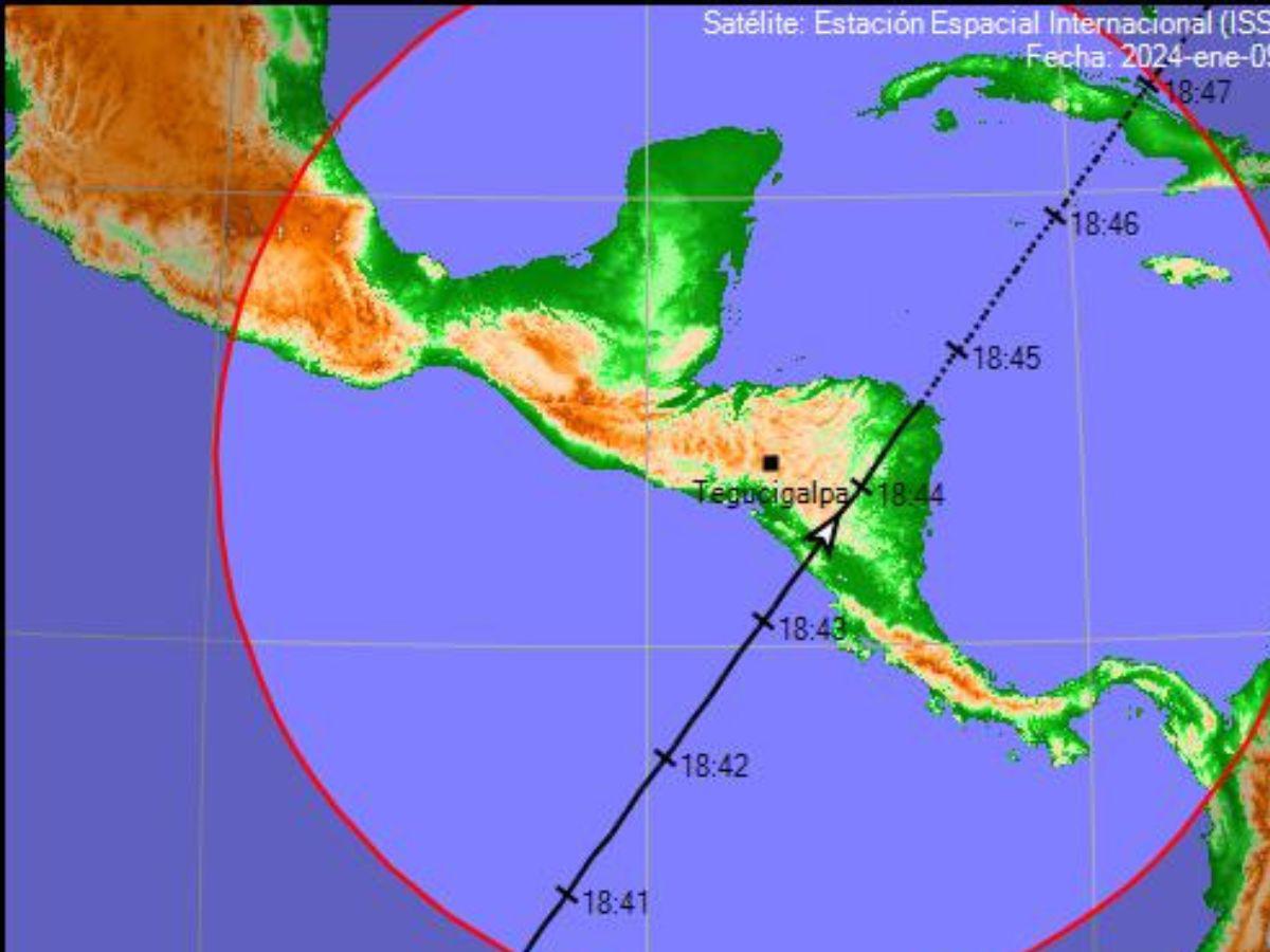 Estación espacial brillará por seis minutos en cielo hondureño