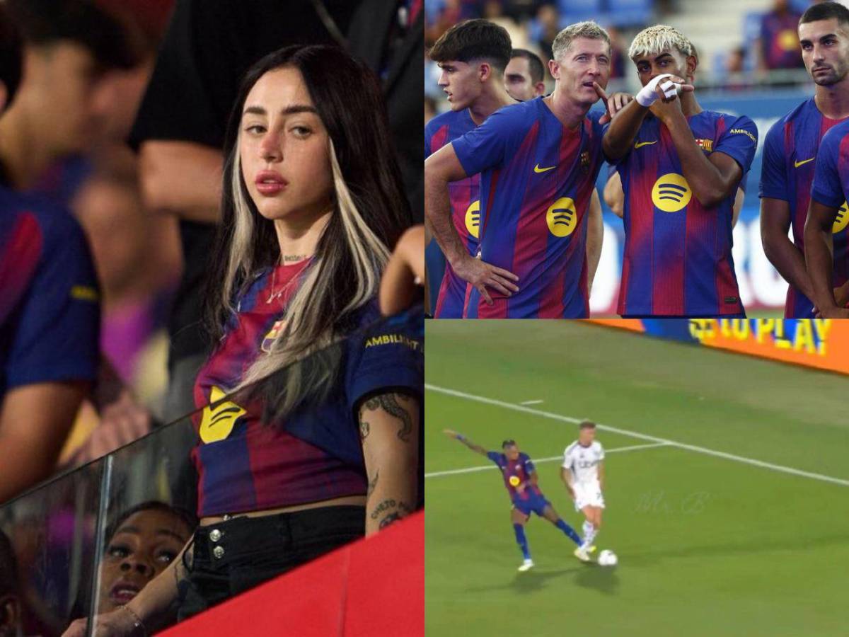 Barcelona arrollador, Yamal brilla ante la mirada de su novia y un gol polémico