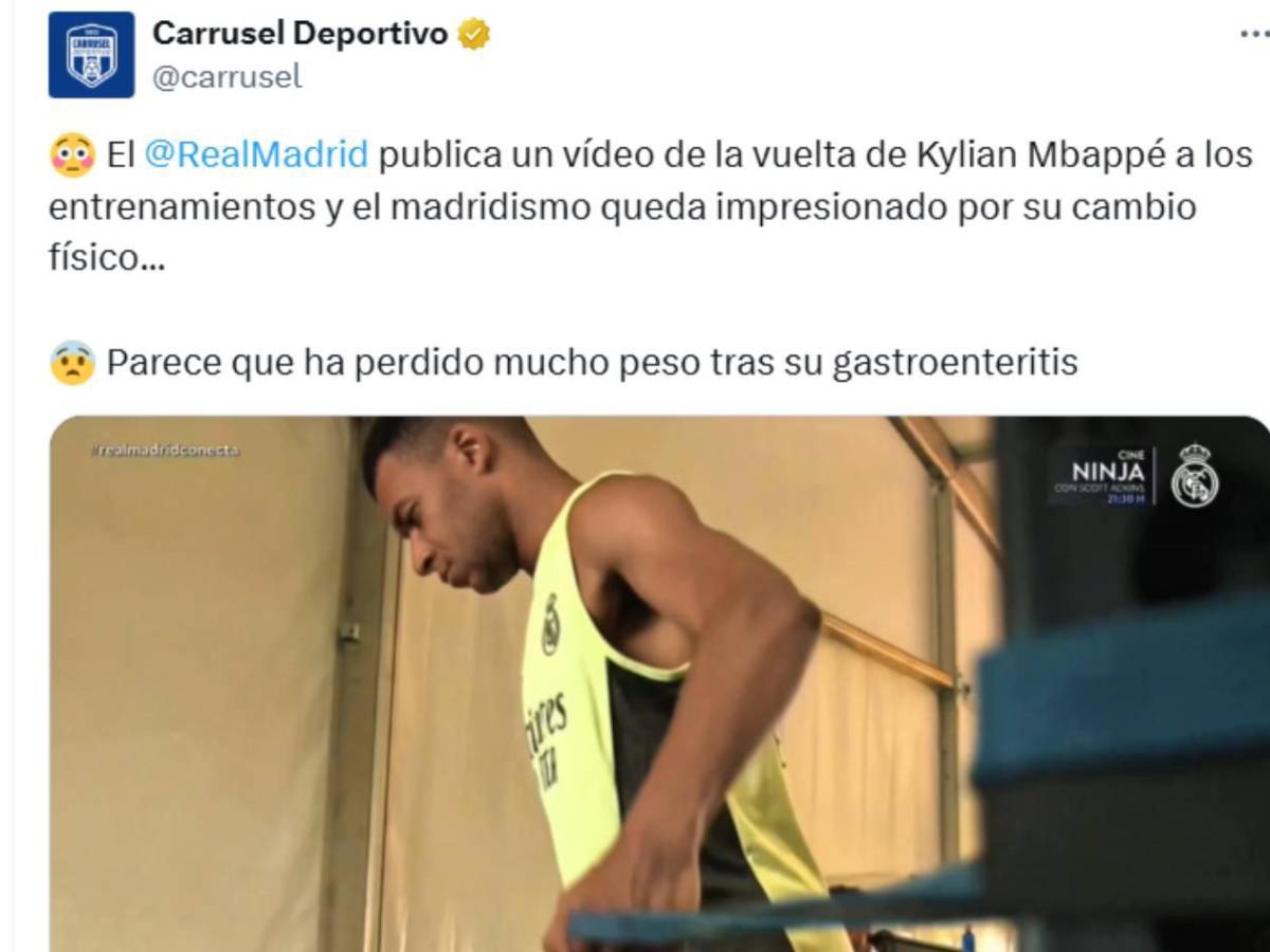 Mbappé reaparece y asusta tras gastroenteritis sufrida en Estados Unidos: No es Kylian