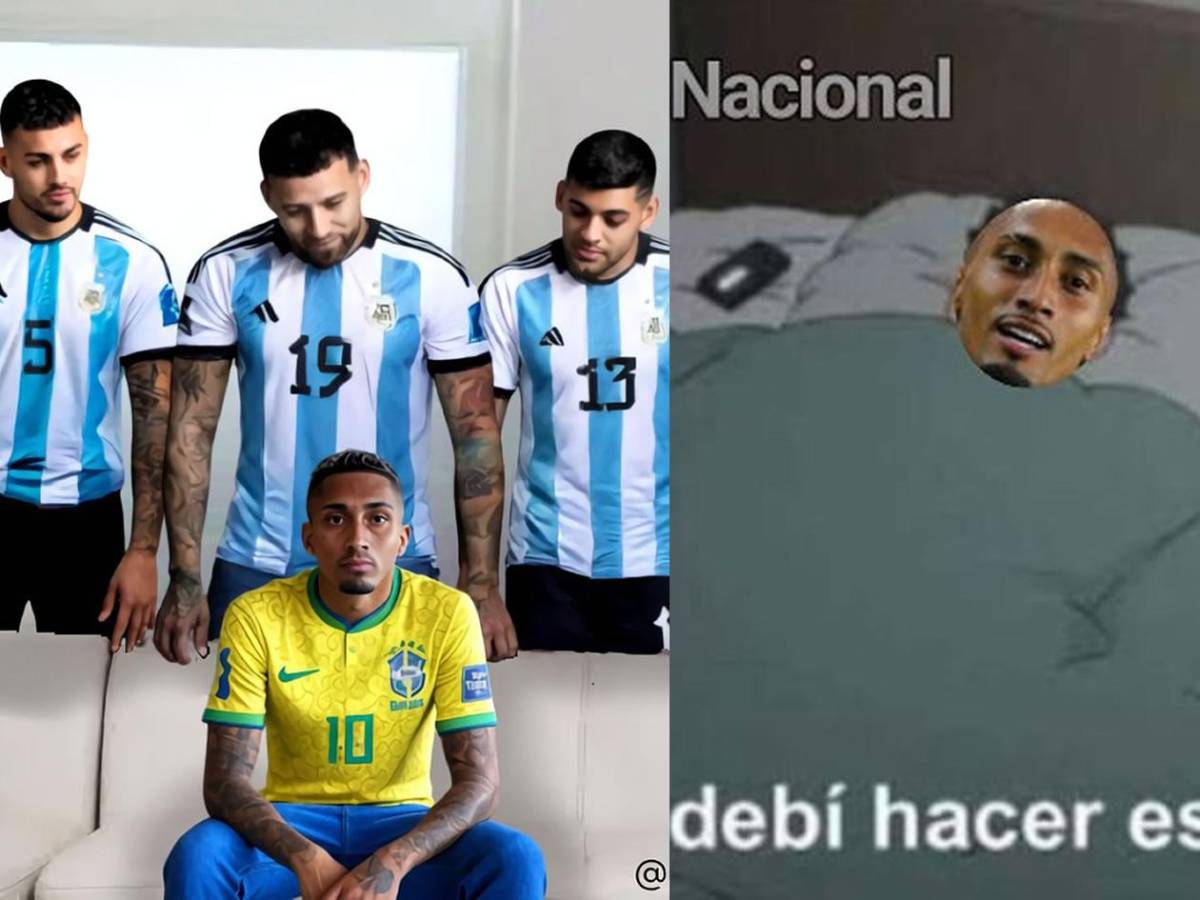 Memes de la goleada de Argentina a Brasil: burlas a Raphinha y Vinicius