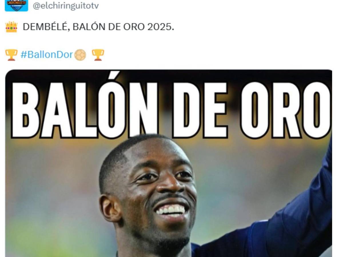 Robo: indignación tras el Balón de Oro ganado por Dembélé a Lamine Yamal
