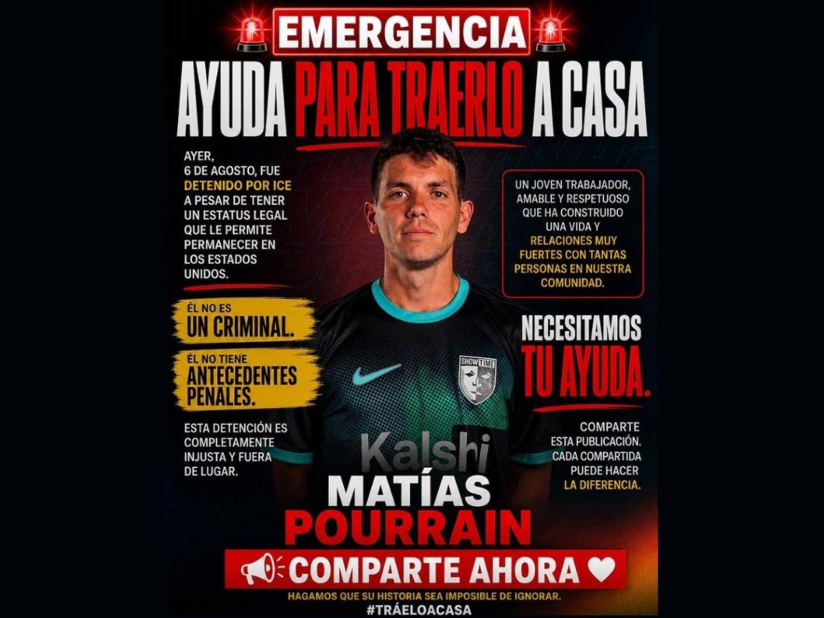 “Es inhumano”: futbolista argentino expresa su indignación tras 21 días detenido por ICE