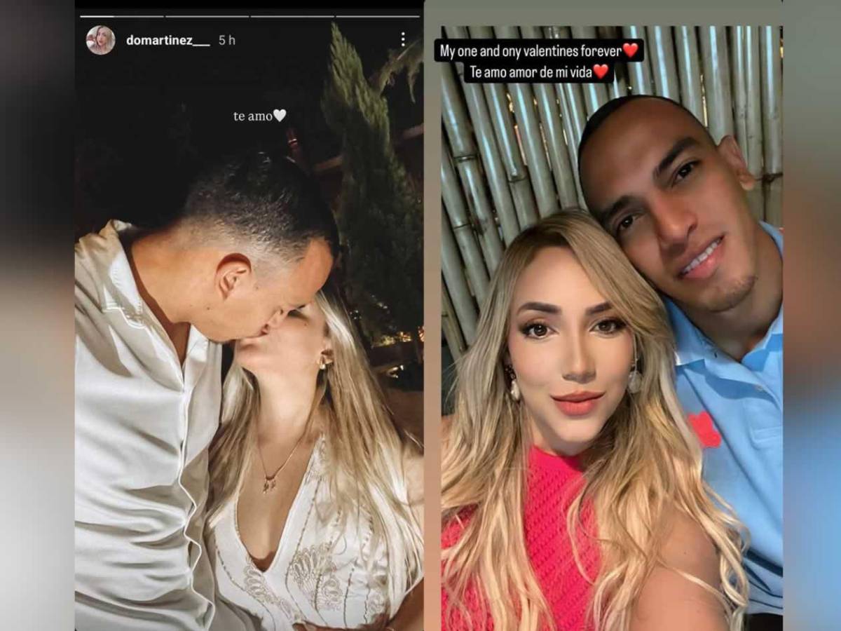 Futbolistas de la Liga Nacional festejan el Día de San Valentín en pareja