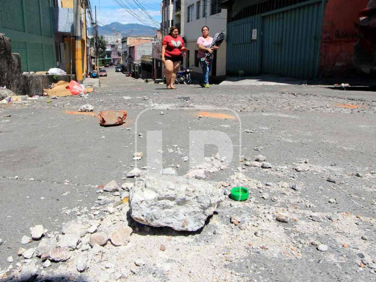 Devastación en el Nacional: Así lucen las calles tras disturbios en Motagua-Olimpia
