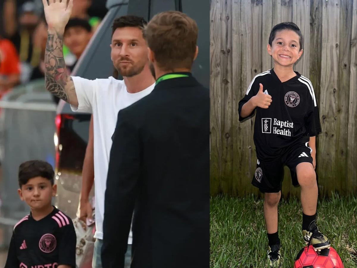Matthew, el niño hondureño que juega con el hijo de Messi en Inter Miami