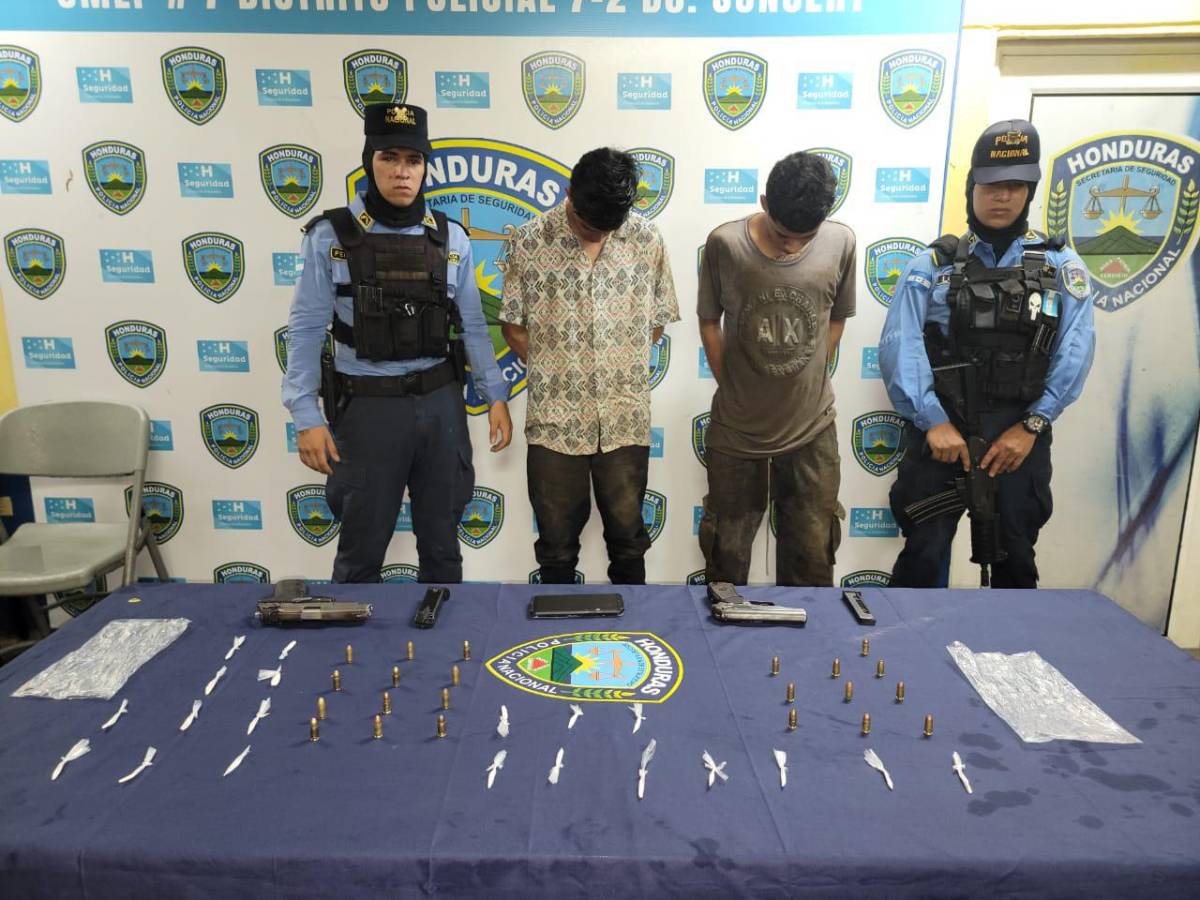 Capturan a dos supuestos gatilleros de la MS-13 en sector Cabañas