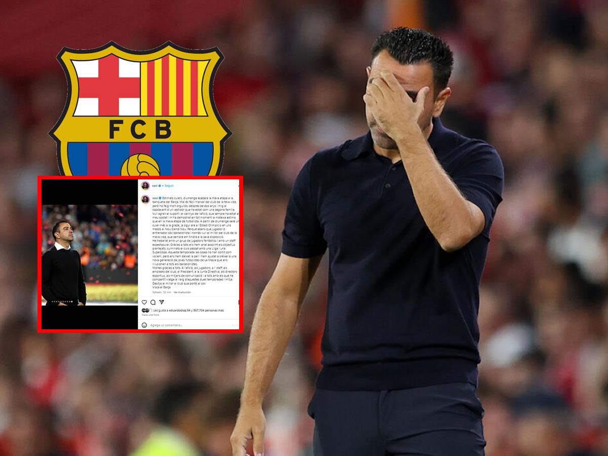 Xavi reacciona: su sensible carta de despedida del Barcelona