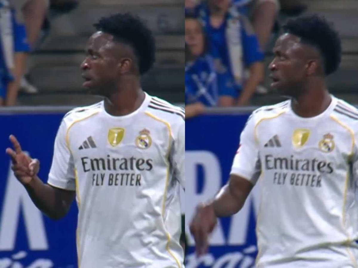 Mbappé calló a Vinicius, que hizo feo gesto al Oviedo y figura del Real Madrid enojado con Xabi