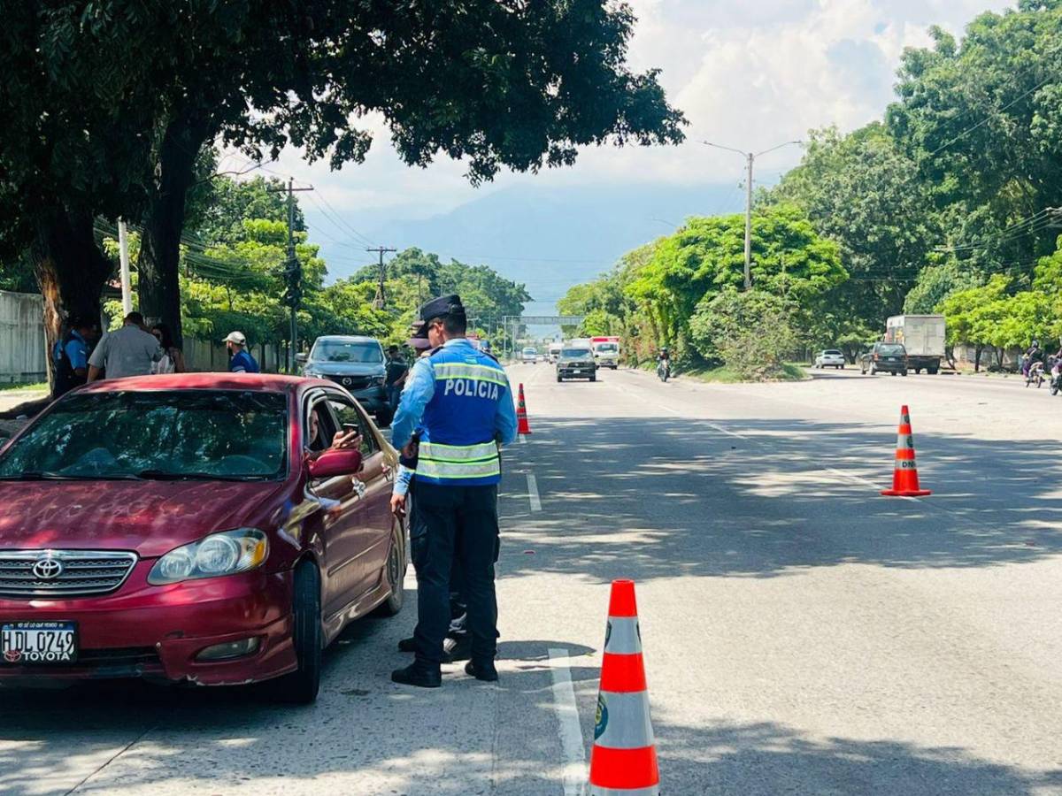 Zonas de control policial en San Pedro Sula durante el Feriado Morazánico
