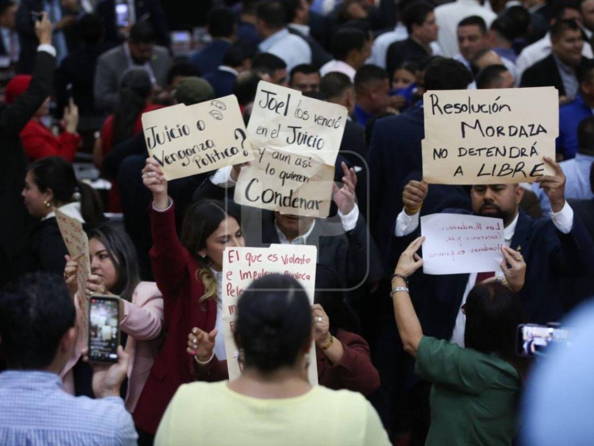 Tensión: Diputados se fueron a los empujones por destitución de Johel Zelaya
