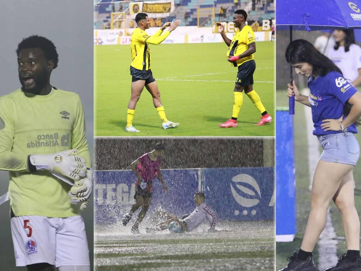 Olimpia y Real España festejan remontadas, jugador termina de portero, inundados y bellezas