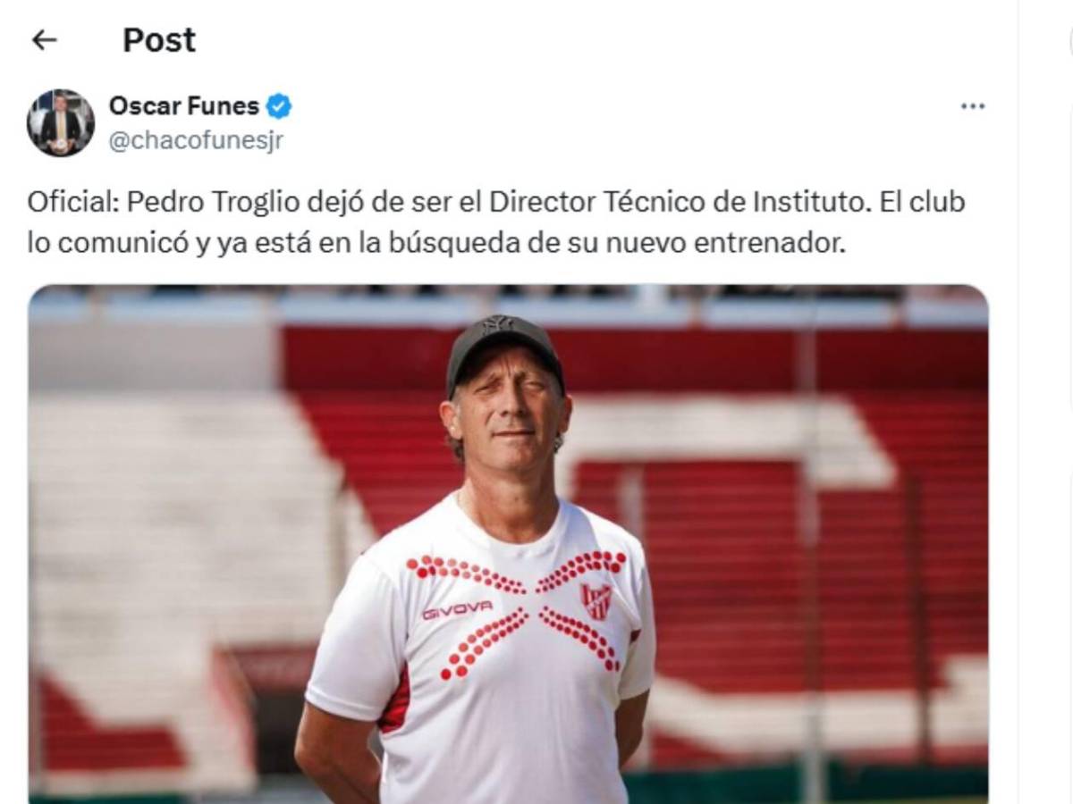 Señalan al culpable del despido de Pedro Troglio, ¿vuelve a Honduras?
