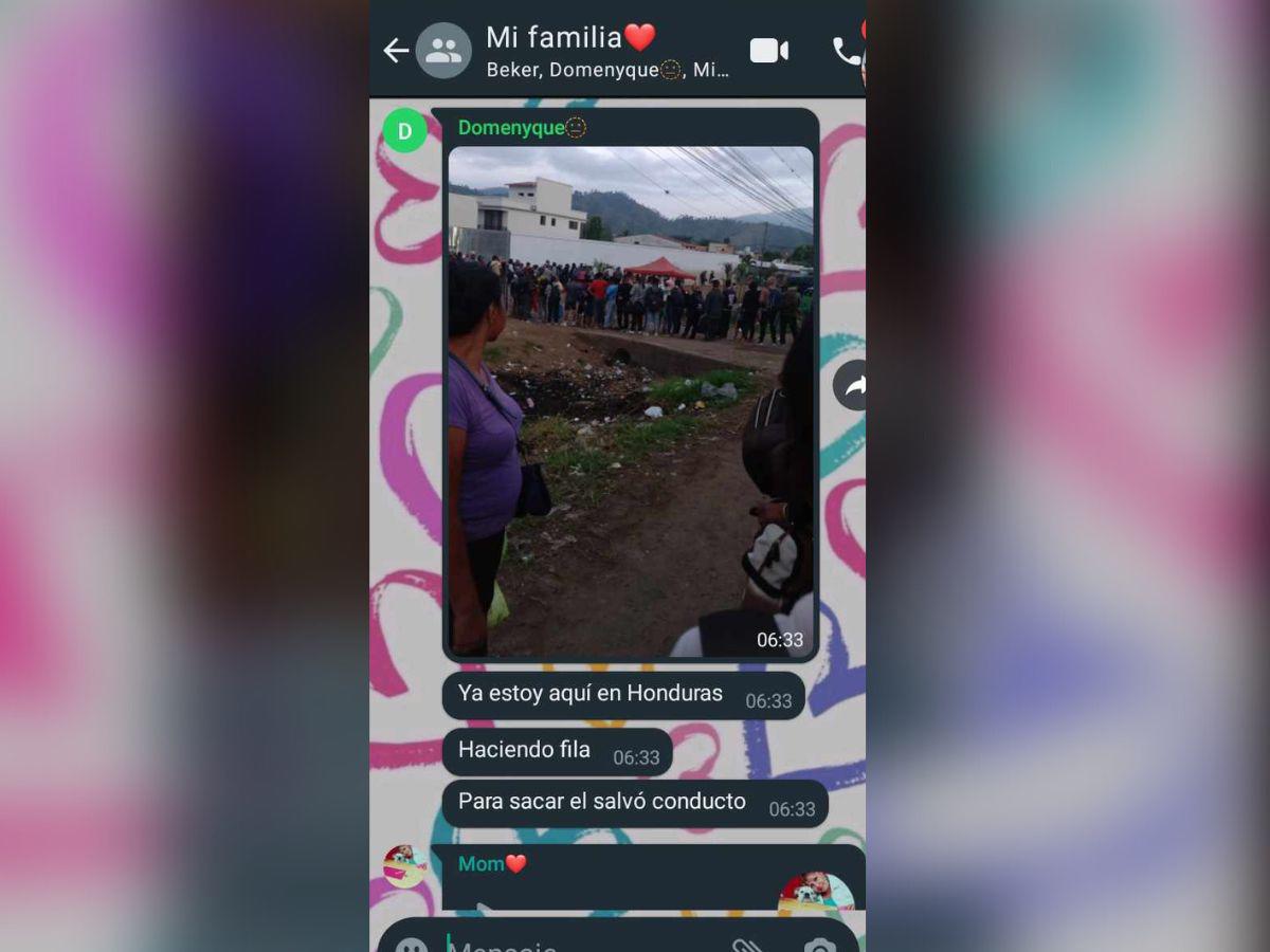 $!Algunos de los mensajes que la ecuatoriana Joyce enviaba al grupo familiar.