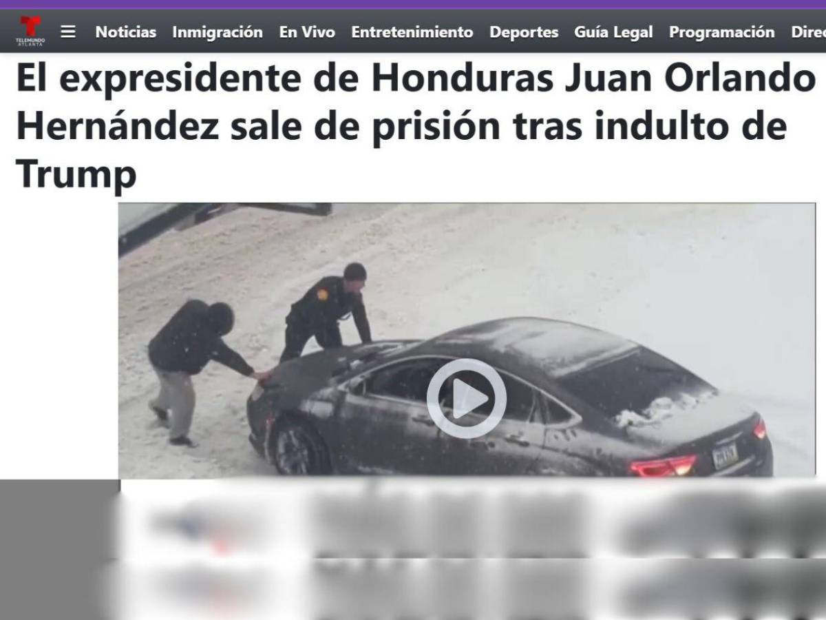 Así narra la prensa mundial la inesperada salida de prisión de Juan Orlando Hernández