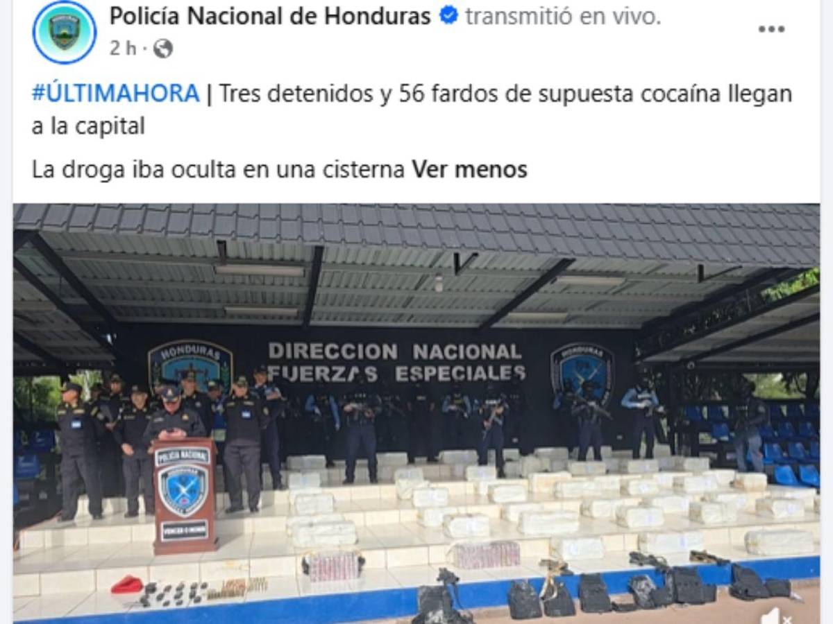Custodiaban camión cargado de droga: así fue la detención de tres hombres en El Progreso, Yoro