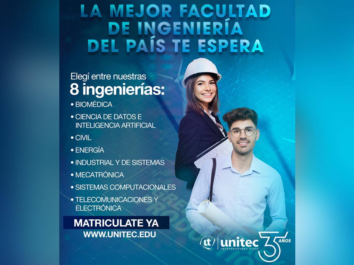 La Facultad de Ingeniería de UNITEC ofrece ocho programas de especialización.