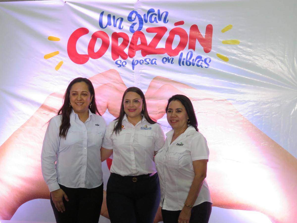 Catalina Noruega, Iveth Padilla y Liliana Barahona, ejecutivas de Cargill Honduras.