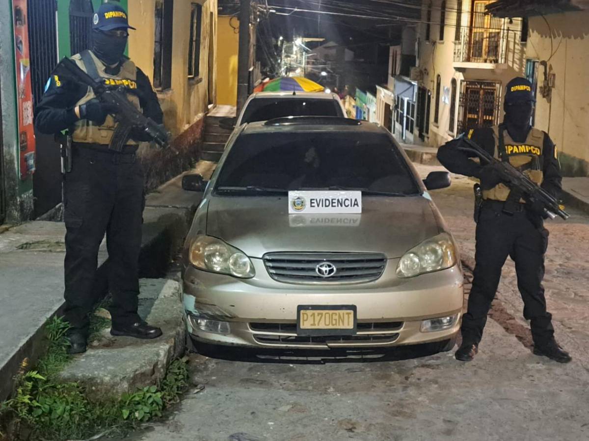 El vehículo decomisado al hombre detenido en Ocotepeque.