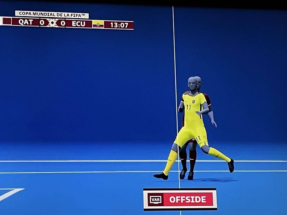 El sistema semiautomático señaló la posición adelantada.