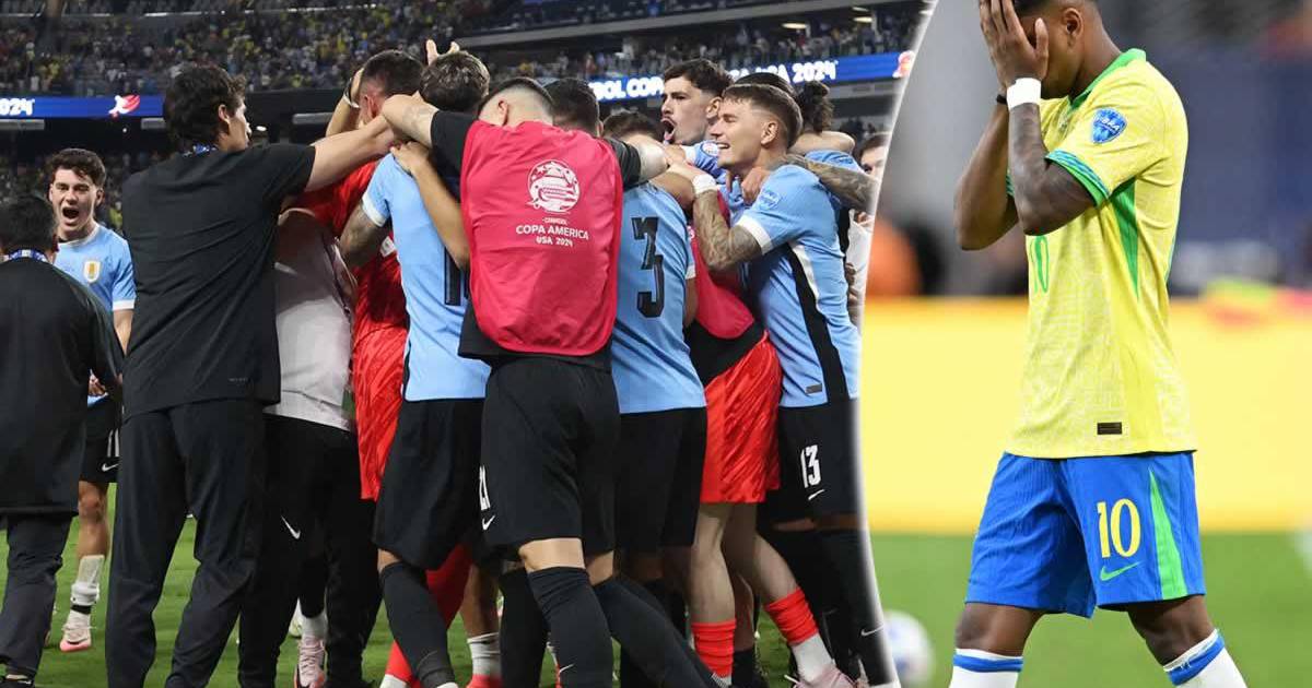 Uruguay se queda con 10 hombres ante Brasil por una dura entrada de Nández a Rodrygo