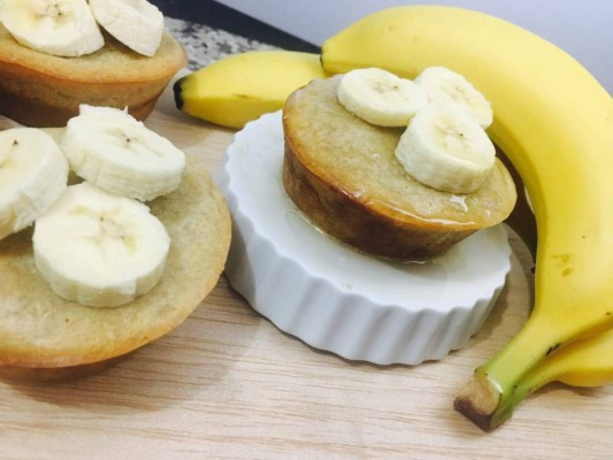 Cómo hacer muffins de banano  