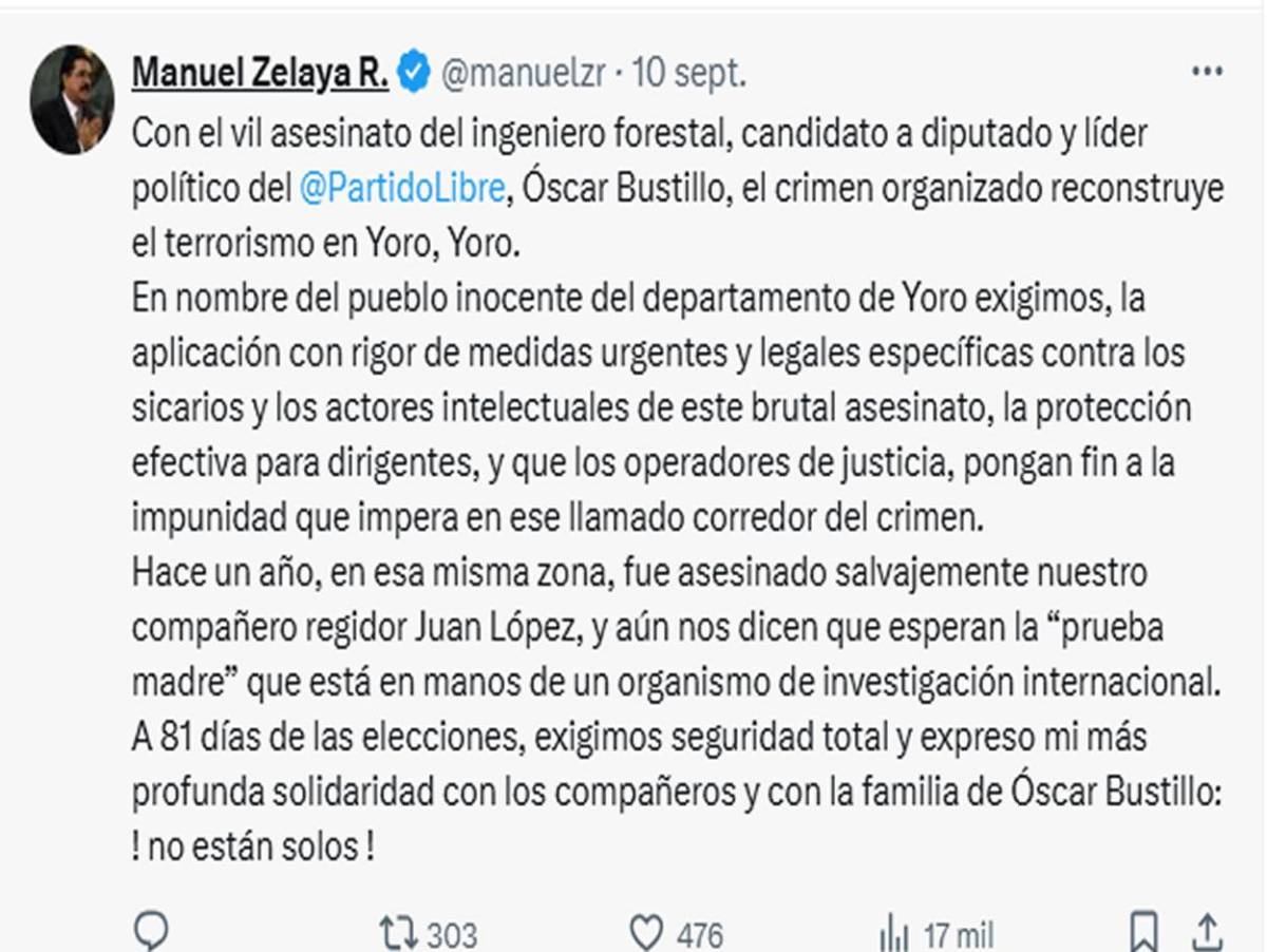 Individuos estaban escondidos en una casa abandonada, cerca de la vivienda de Óscar Bustillo