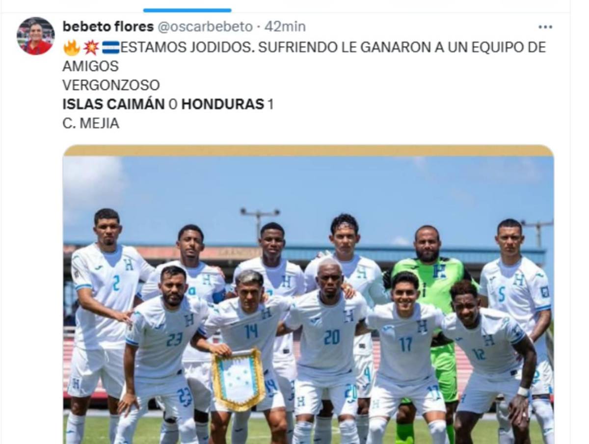 Selección de Honduras recibe ataques tras juego ante Islas Caimán: Famoso europeo habló