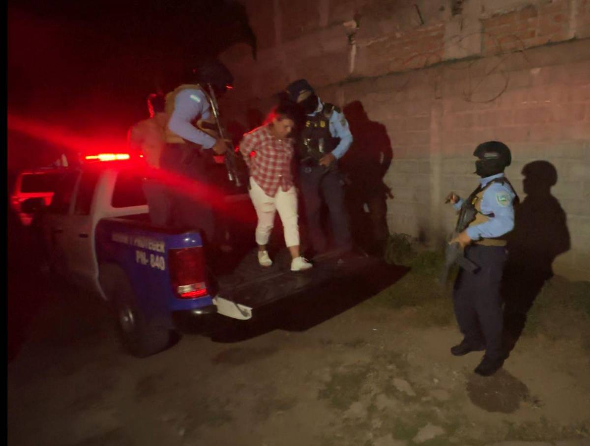 Capturan a cuatro supuestos sicarios de la pandilla 18 en Comayagua