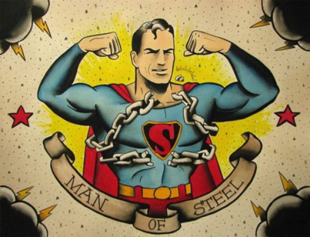 El Supermán de los primeros años, a finales de la década de 1930, era muy diferente. Para empezar, no podía volar y aunque siempre tuvo superfuerza, muchos de sus poderes se fueron añadiendo en años posteriores. <br/>En cuanto a su uniforme y su icónica 'S', todavía estaba en proceso de perfeccionamiento. En aquel entonces, era solo una letra ordinaria en el interior de un triángulo.