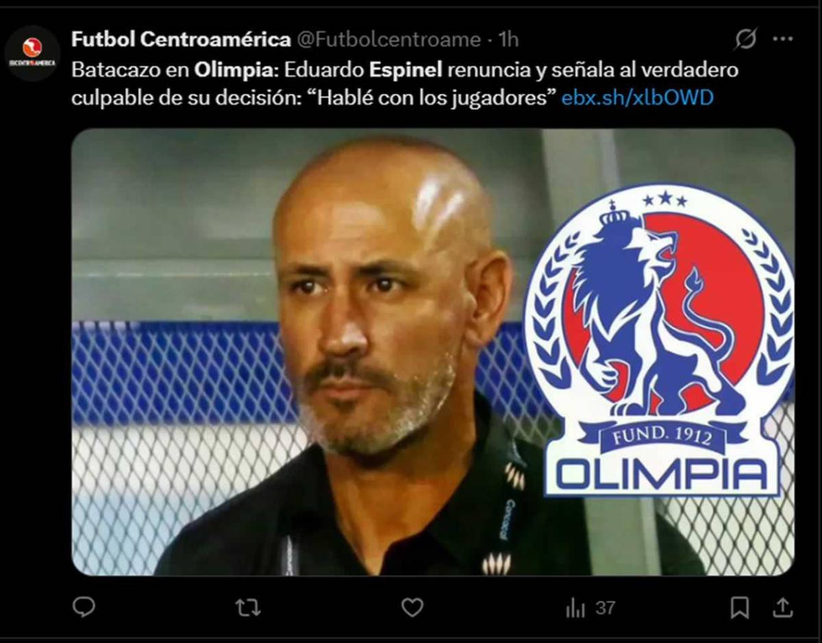 Prensa reacciona a renuncia de Espinel y señalan a dos jugadores de Olimpia