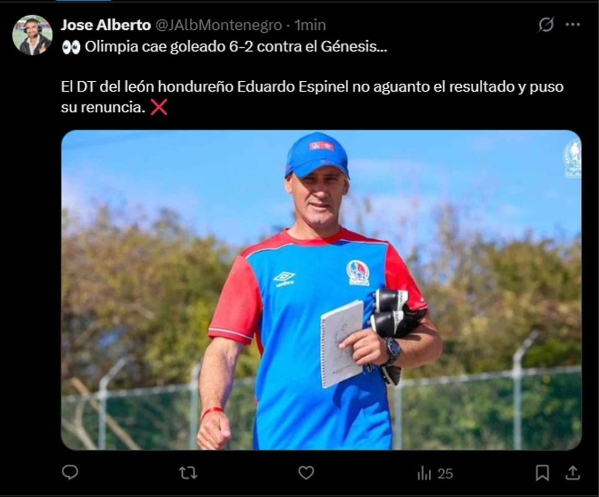 Prensa reacciona a renuncia de Espinel y señalan a dos jugadores de Olimpia