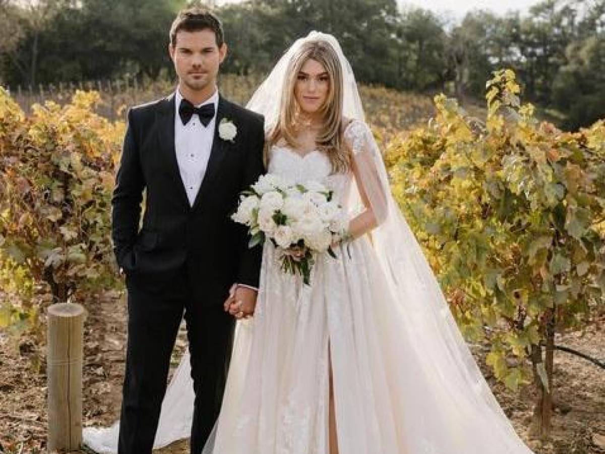 El actor Taylor Lautner se casa con la influencer Taylor Dome