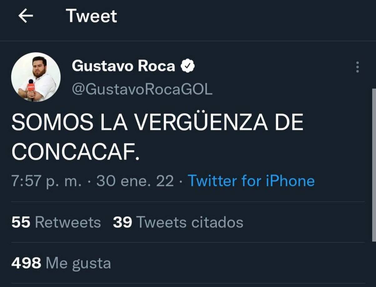 “Somos la vergüenza de Concacaf”, esas fueron las palabras del periodista Gustavo Rodríguez de Diario Diez.