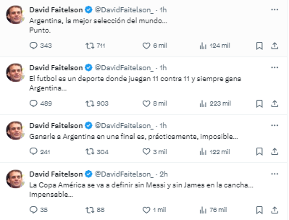 El polémico periodista, David Faitelson: “Ganarle a Argentina en una final es, prácticamente, imposible...”