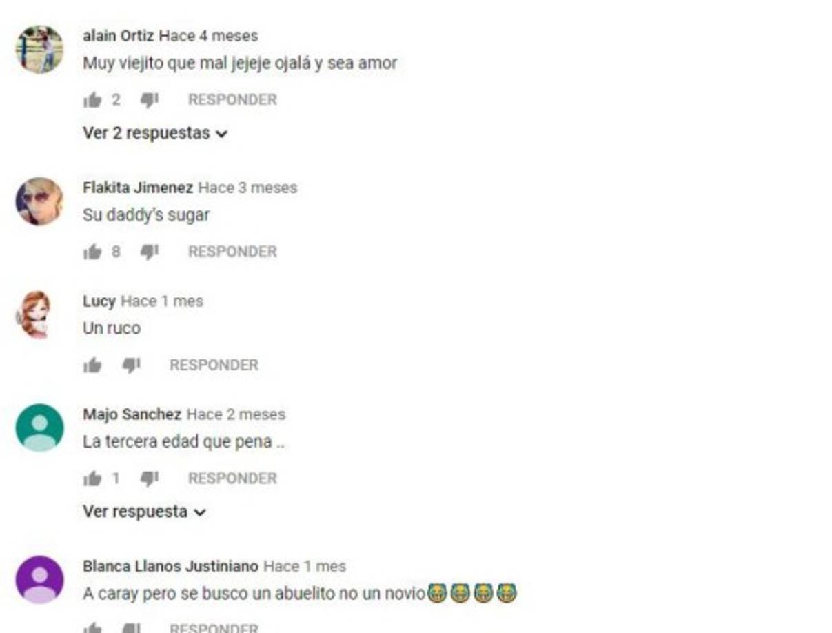 'Se buscó un abuelito' se lee entre algunos de los comentarios.