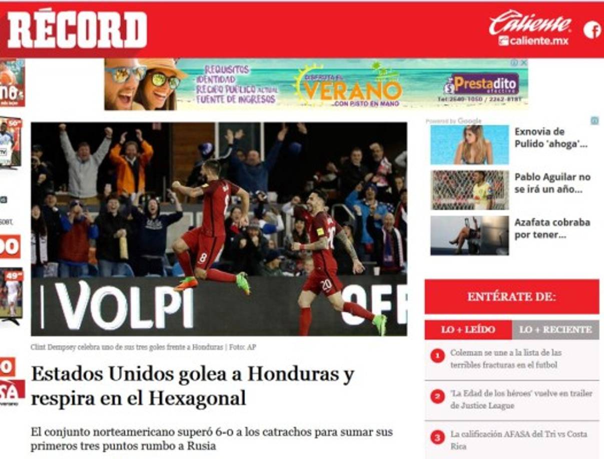 Diario Récord de México.