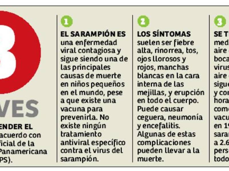 Claves para comprender el sarampión de acuerdo con la OPS.